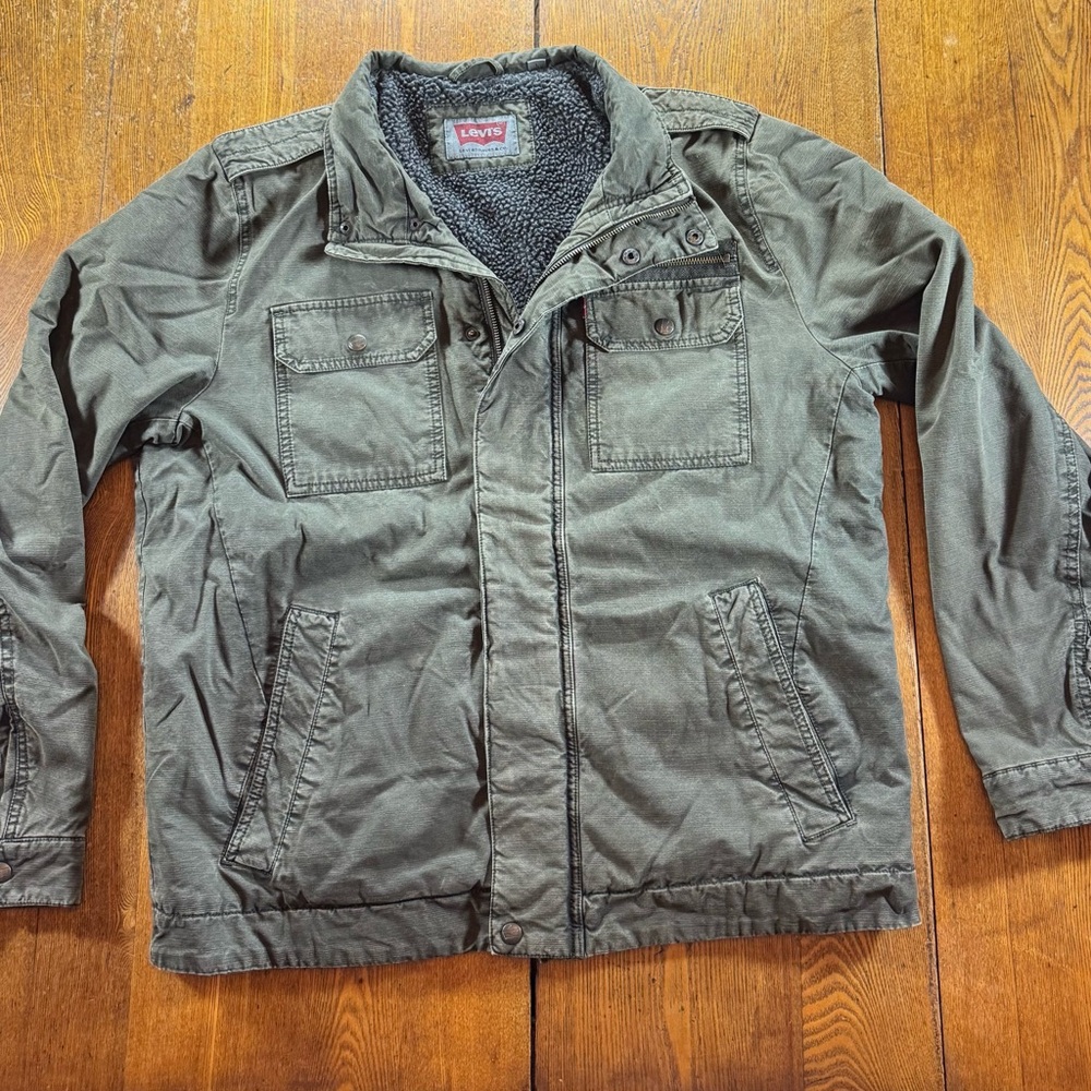 Levi's Men's Olive Military Jacket